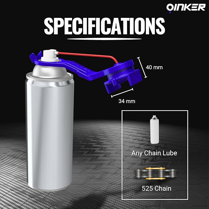 Oinker® Chain Lube Applicator – [Eliminate Overspray and Fling-Off with Motorcycle Chain Oiler for 525 Chains] – Mess-Free Application