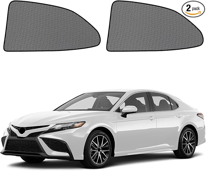 Car Window Shades for 2018-2024 Camry - Rear Side Window Sun Shade for Baby, Breathable Mesh Car Privacy Window Covers, UV Protection & Heat Insulation for Road Trips, Napping, Camping (2 PCS)