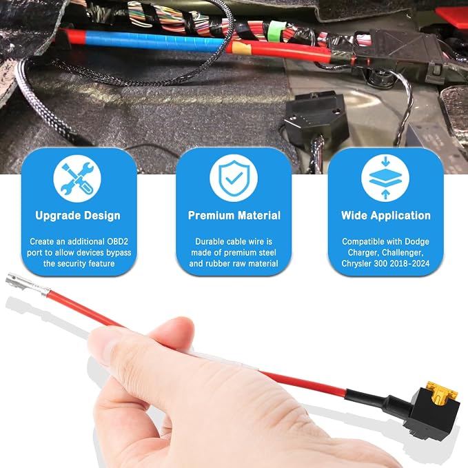 Double Bypass | Trunk-Mount Security Bypass Cable Kit Compatible with Dodge Charger, Challenger, Chrysler 300 2018-2024