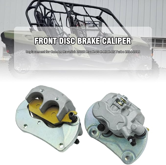 705601128 705601129 Left Right Front Disc Brake Calipers Compatible with Can-Am Maverick 1000R Max X-DS X-MR X-RS Turbo 2014-2018 Compatible with Commander Max-800 Max-1000 2014-2020/1000 2019-2020