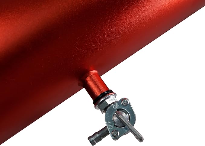 JMCHstore Aluminum Mini bike Gas Fuel Tank Cylinder 4x11'' for Coleman Baja Montser Mega moto Predator Hemi non 212 Engine, Massimo Axis RealTree Motovox Mototec Dirt Gas Bike, Go Kart Parts (Red)