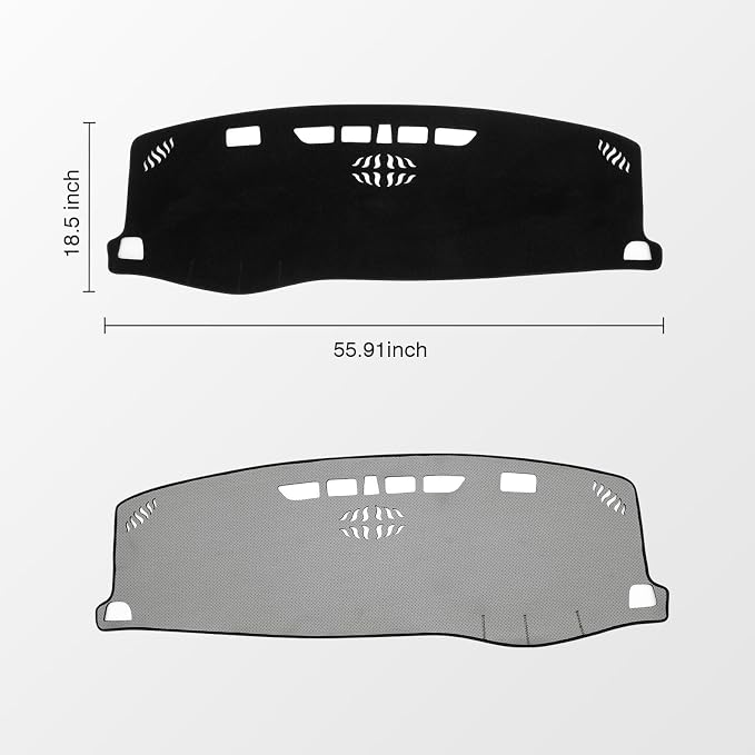 KUST Black Dash Cover for Chevy Chevrolet Blazer 2019-2024 2025 2026 (Not fits for Blazer EV) Polyester Non-Slip Dashboard Cover Interior Accessories for Blazer Custom Fit Dash Mat Sunshade Glare
