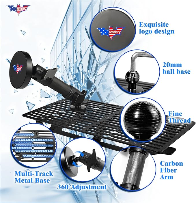2025 F250 F350 Magnetic Phone Mount Compatible with 2023 2024 2025 2026 Ford F250 F350 Super Duty Accessories Metal Cell Phone Holder Dash Platform Mount
