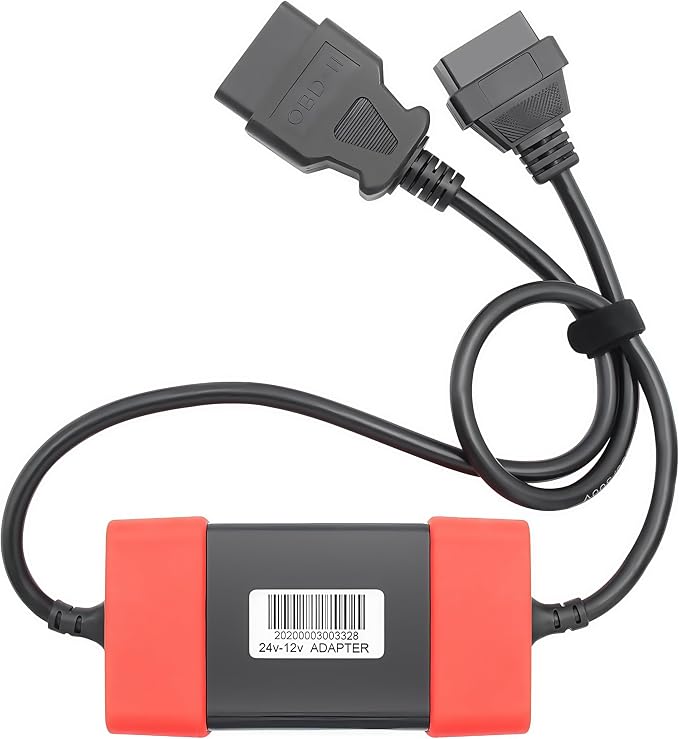 A0282 OBD2 Adapter 24V to 12V for Heavy Diesel Truck, for Launch X431 Easydiag 2.0/3.0/GOLO and Thinkdiag OBD2 Scanner.