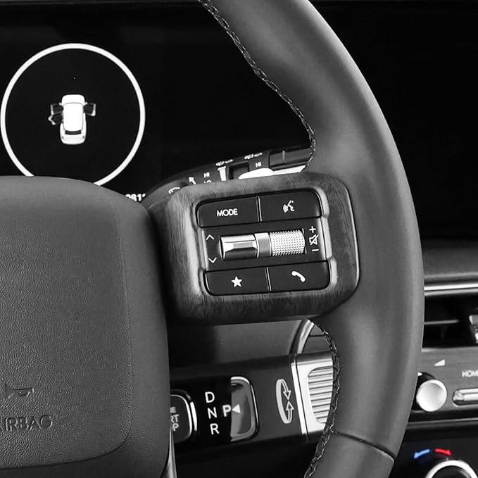 YOUTOOCAR Steering Wheel Cover Trim Compatible with Hyundai Santa Fe 2024-2026 Hyundai Palisade 2026 Hyundai IONIQ 9 Accessories (Wood Grain)