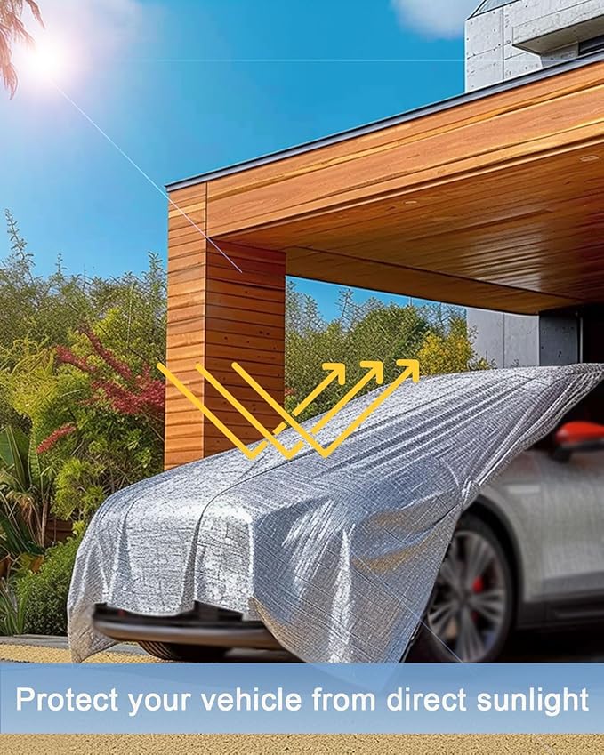 vensovo 40% Aluminum Shade Cloth - Reflective Aluminium Shade Netting Sun Shade Cover with Grommets for Cars, Dogs, Outdoor, RV, Patio (3x4FT)