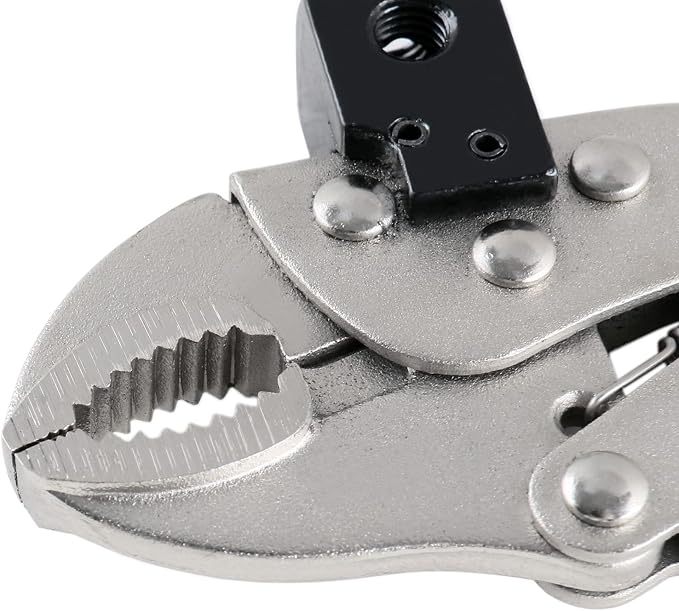 Accusize Industrial Tools Disc and Rotor/Ball Joint Gage Set, 0510-0917 | Checks Ball Joint Wear and Disc Rotor Runout; 0-1 in x 0.001 in Dial, Flexible Arm, Vise Grip