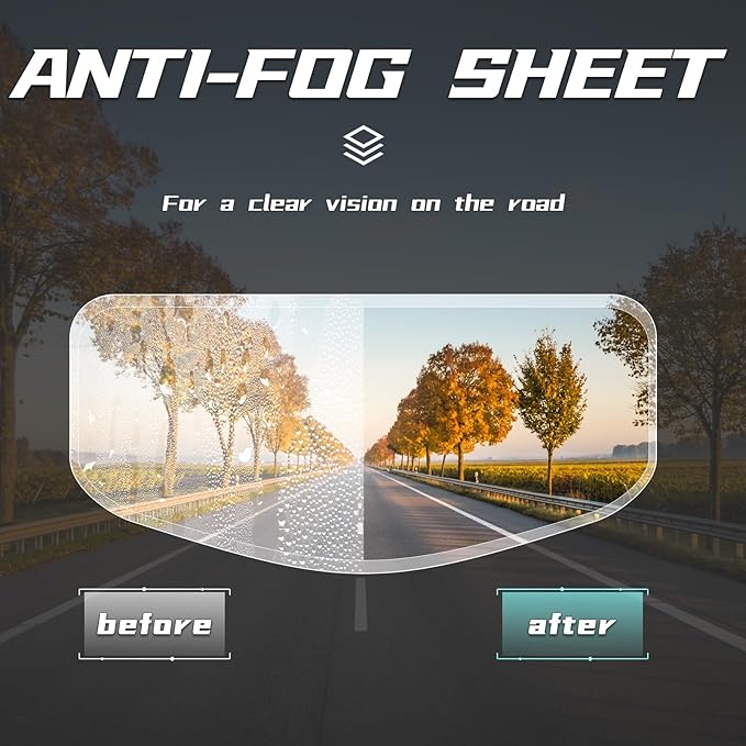 Helmet Face Shield Visor Film Anti Fog for HJ-20M Compatible with C70/IS-17/FG-17/FG-ST Helmet Shield (Clear)