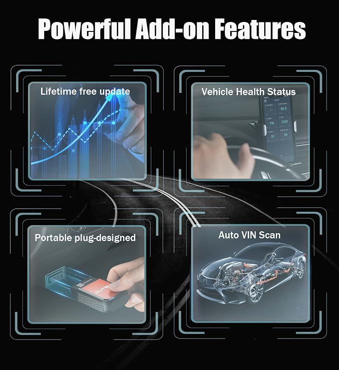 Autel MaxiAP AP2500 Upgraded AP200/AP200C/AP200H/AP200M Bluetooth OBD2 Code Reader Auto Scanner Car Scan Tool 5+ Service Functions 45+ Car Brands Free APP for Android/iOS Advanced AP2500E