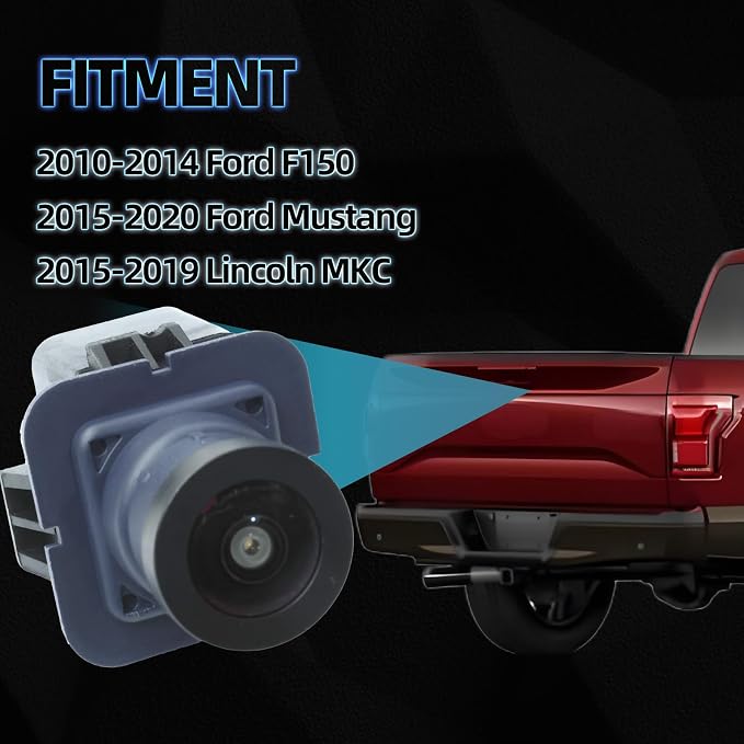 MITZONE Rear View Backup Camera Compatible with 2010-2014 Ford F150 2015-2020 Mustang 2015-2019 Lincoln MKC BL3Z-19G490-B CL3Z-19G490-B CL3Z-19G490-C CL3Z-19G490-D AL3Z-19G490-A EL3Z-19G490-D