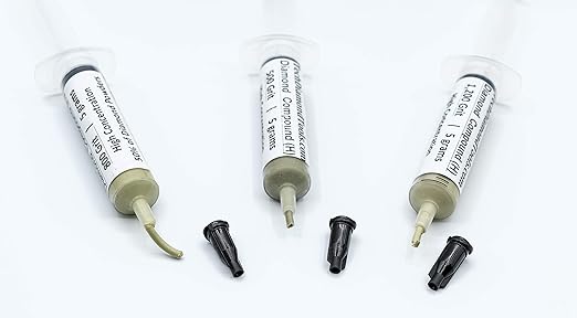 TechDiamondTools Kit of 3 Diamond Lapping Paste Polishing Compound USA Made 500 800 1200 Grit Lapidary Paste for Rock Glass Metal Jewelry Resin Marble with High Concentration of Diamond Powder