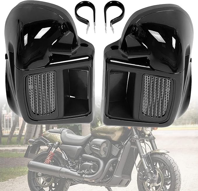 ECOTRIC Water-cooled Lower Vented Leg Fairing Compatible with 2014-UP Harley Davidson Touring Road King Road Glide Street Glide Glove Box