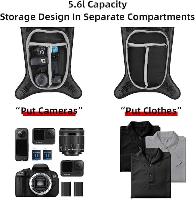 Rhinowalk Motorcycle Tank Bag and Backpack, 5.6 Liter Touchscreen Waterproof Sports Backpack for Motorcycle Riding, Hiking, Cycling, Camping - Expandable MOLLE System