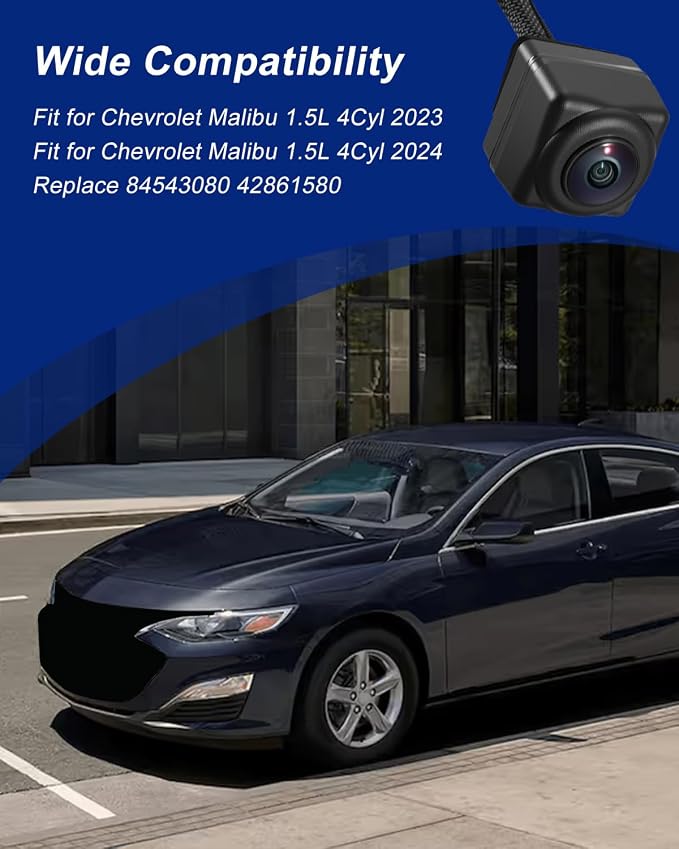 Car Rear View Backup Camera Fit for Chevrolet Chevy Malibu 1.5L 4Cyl 2023 2024 Replace 84543080 42861580, Camera Reverse Parking Assist Installation Monitor System