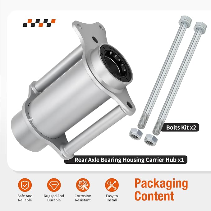 Rear Axle Bearing Housing Carrier Hub W/Bolts Kit for Yamaha Blaster 200 YFS200 1988-2002 2XJ-25311-00-35 90101-10678-00