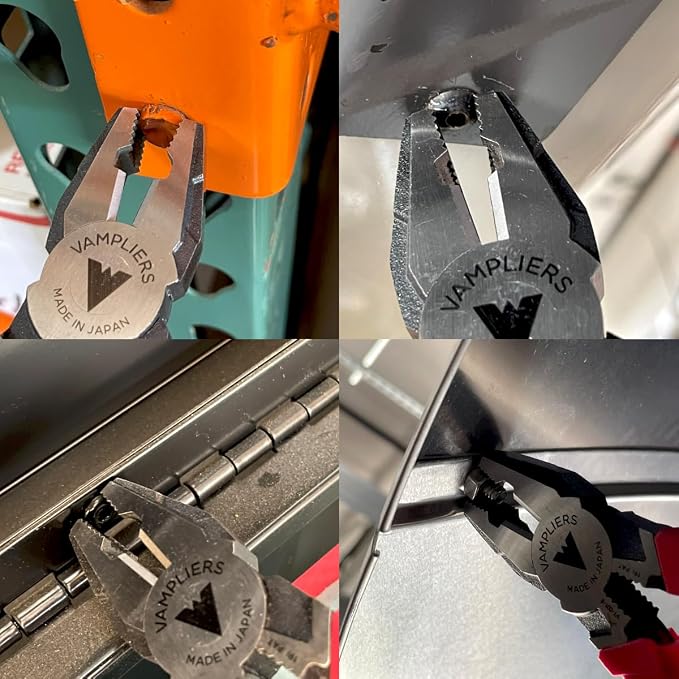 VAMPLIERS 8" Screw Extractor Linesman Pliers. Made in Japan. Professional Grade Heavy Duty Combination Pliers