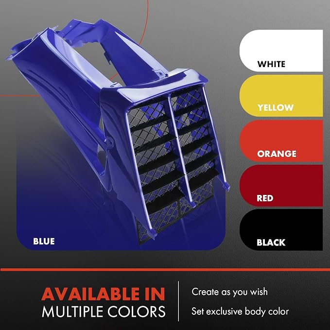 A-Premium Blue Plastic Gas Tank Side Covers with Grill | Compatible with Yamaha Banshee 350 1987-2006 2-PC Set