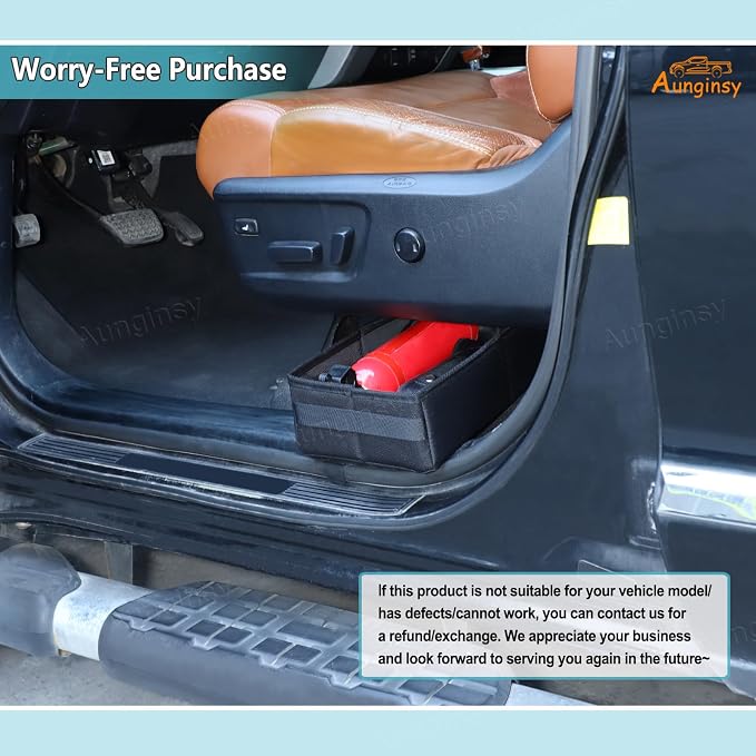 Aunginsy Front Row Driver's Under Seat Storage Bag Compatible with Toyota Tundra 2014-2021, Car Driver's Side Underseat Hidden Organizer Tray Storage Drawer Tool Box with Handle Accessories