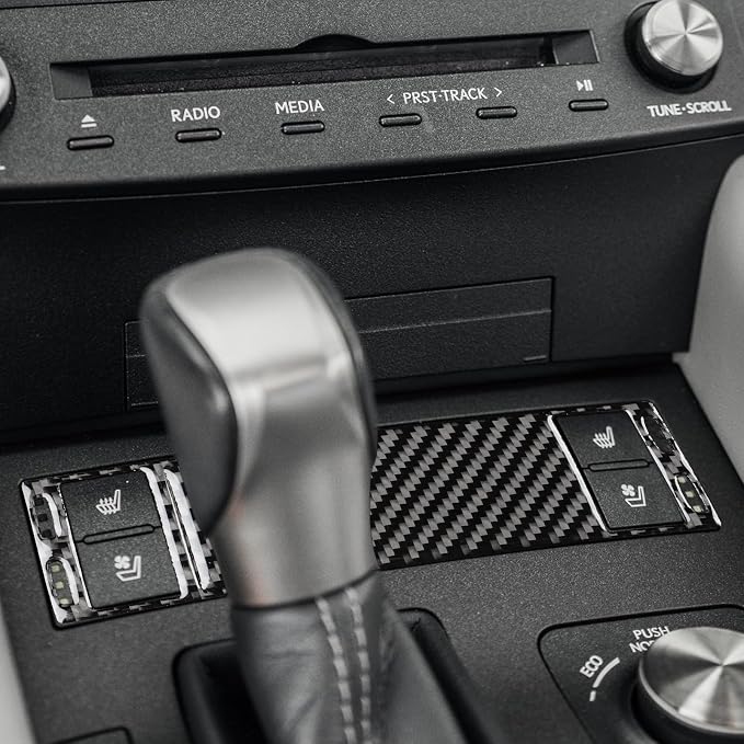 Soft Carbon Fiber Car Interior Heating Control 2/Piece Decorative Sticker for Lexus RC300 350 200T 15-24 Carbon Fiber Interior Accessories