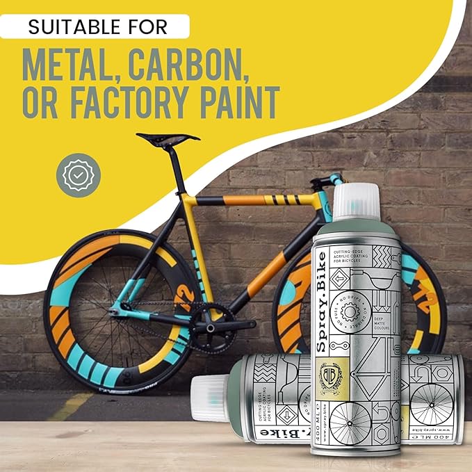 Spray.Bike Spray Paint | Designed Mainly for Bicycles | Multi-Use Acrylic Spray Paint for Metal, Plastic | High Coverage Bike Paint, 400ml, Warrick