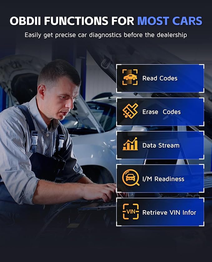 AUTOPHIX V007 OBD Scanner for VW Volkswagen, Audi Skoda Seat Golf Passat Code Reader Diagnostic Tool, Check Engine Light/Oil Reset/Throttle Position Adaption/EPB Reset