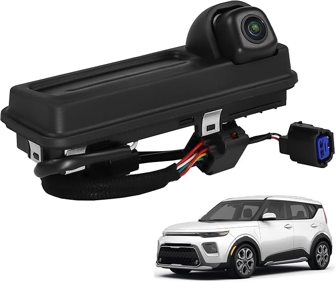 99240-K0000 Car Rear View Backup Camera with Trunk Release Switch | Compatible with 2020-2022 Kia Soul, Replaces 99240K0000, Backup Reverse Park Assist, Rear View Tailgate Handle Assist Camera