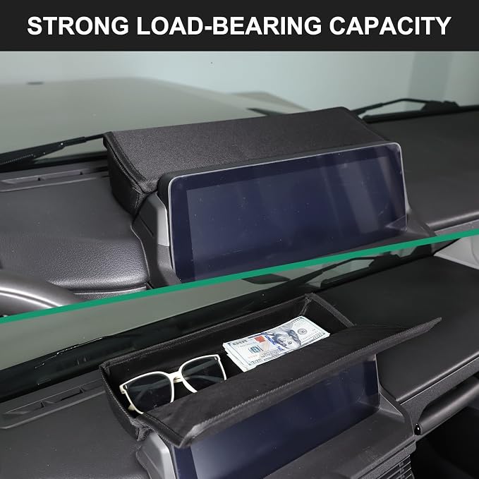 Dash Storage Tray Insert Behind Screen Organizer Storage Compatible with INEOS Grenadier 2020-2026 Accessories, New Upgraded Non-Slip Dashboard Tray with Lid