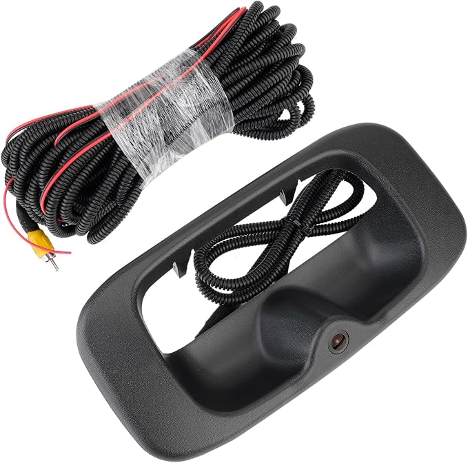 Tailgate Handle Backup Camera Compatible with 1999-2007 Chevy Silverado GMC Sierra Fleetside 1500 2500 3500 Handle Tailgate Lock RCA Connector Replaces #15997911,15228539,15228541