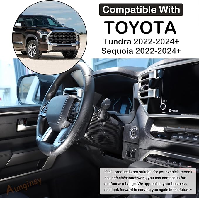 Car Steering Wheel Column Shroud Trim Cover Fit Toyot@a Tundra 2022 2023 2024 Center Console Steering Wheel Base Upper Lower Panel Decorative Cover Protect Sticker Interior Accessories(Manual Version)