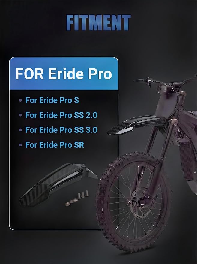 Real Carbon Fiber Front Fender for E Ride Pro,Front Mudguard Mud Guard for Electric Dirt Bike Eride Pro S/SS 2.0 3.0/SR