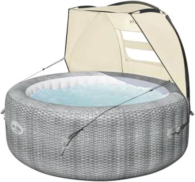 Bestway SaluSpa Windproof UV Protection Sun Shade Canopy Attachment Accessory with Mesh Windows for Round Inflatable Hot Tub Spas (Canopy Only)