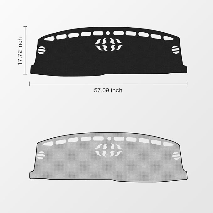 KUST Black Dash Cover for 2020-2025 2026 Ford Escape (NO HUD) Left Hand Driving Dashboard Cover Non-Slip Interior Accessories for Ford Escape Custom Fit Dash Mat Sunshade Windshield No Glare
