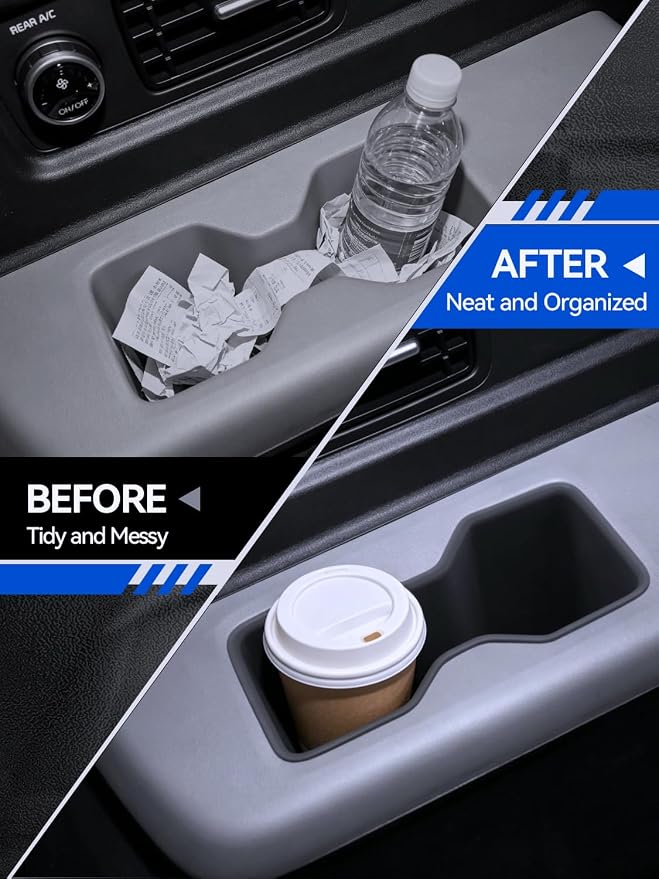 for Santa Fe Cup Holder 2024 2025 2026 Santa Fe Hybrid Accessories 5 Pcs Set Center Console + Second Door + Third Row Cup Holder Insert