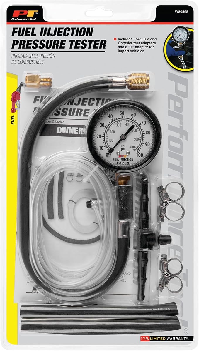 Performance Tool W80595 Fuel Injection Pressure Tester - Essential Tool for Diagnosing Fuel System Issues in Vehicles