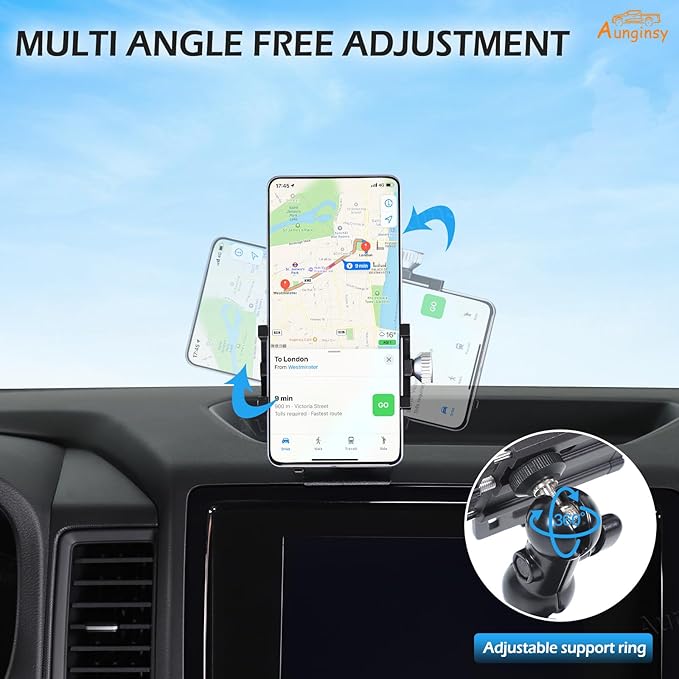 Aunginsy Car Phone Mount Compatible with Nissan Frontier 2022-2024 Center Console Phone Holder Dash Panel Mobile Phone Bracket Universal Cell Phone Navigation Stand Fit All Smart Phones Accessories