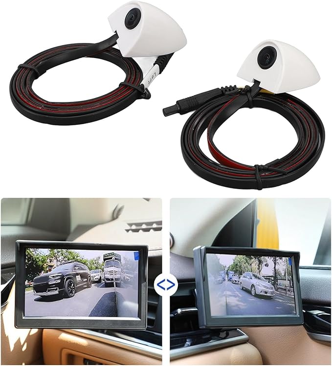 Car Blind Spot Camera,Car Door Side View Camera with Night Vision Assist for Car Surveillance System