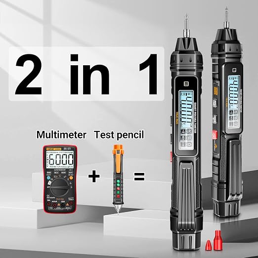 ANENG Pen Type Digital Multimeter 4000Count AC/DC Voltage Tester, Professional Current Meter, Non-Contact Voltmeter Sensor,Live Wire Detection,Resistance, Continuity, Capacitance, and Diode Testing