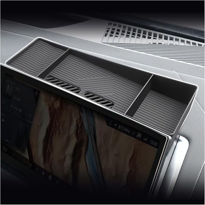 SXCY for 2025 2026 BMW X3 Dashboard Organizer Tray [14.9 Navi+12.3 Dash Whole Screen Only] for 2025 2026 BMW X3 Accessories Screen Back Console Tray 2025 2026 X3 Behind Dash Console Organizer