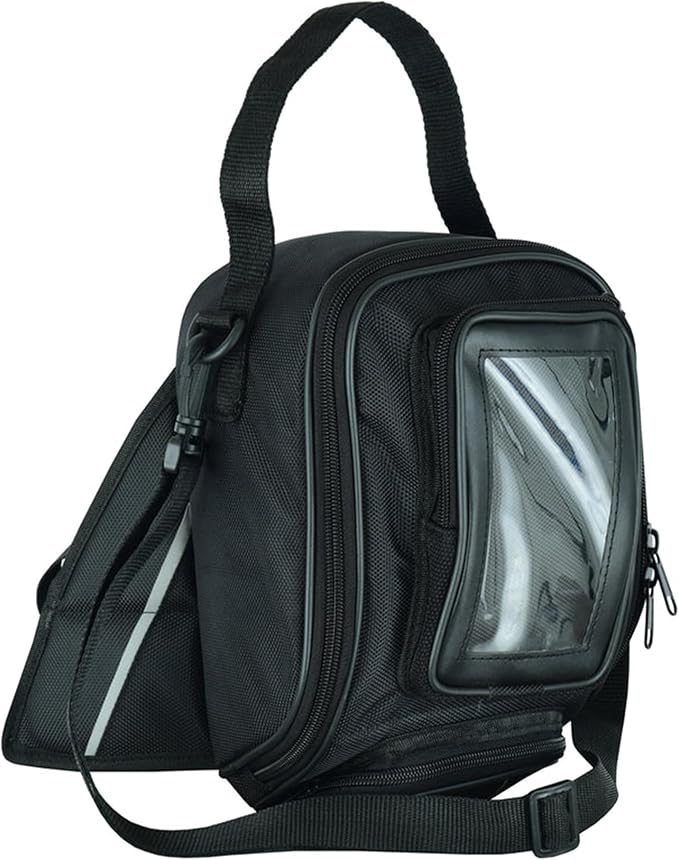 Daniel Smart Motorcycle Tank Bag with Touch Screen Compatible Media Pocket - Water Resistance Magnetic Bike Cell Phone Pouch