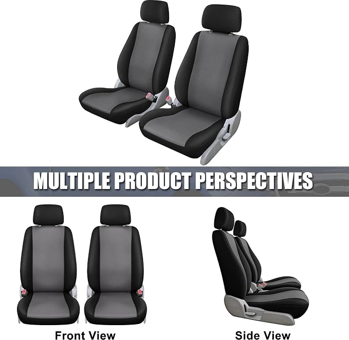 SAPUBK Front Seat Covers Replace for 1995-2004 Toyota Tacoma Flat Bucket Seat, Premium Neoprene with Composite Soft Foam Lining Breathable Seat Cover Cushion