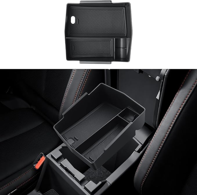 ECOZEN 2025 Forester Center Console Organizer - For 2025 Subaru Forester/Hybrid Armrest Box Organizer Storage Tray For 2025 Forester(Base/Premium/Sport/Limited/Touring) Accessories ABS