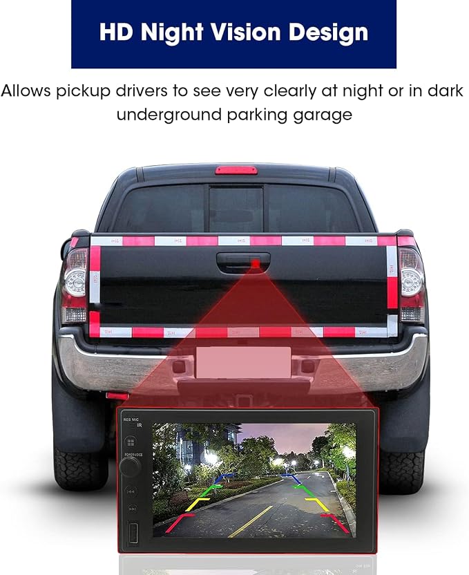 Aftermarket Tailgate Handle Backup Camera for Toyota Tacoma 2005-2014, RCA Connector,IP69K Waterproof Replacement Parking Camera