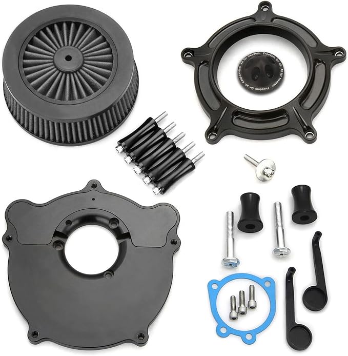 For harley air cleaner filter Sportster Softail Touring street road king glide Dyna for harley davidson air intake filters (OPS Black - Gray Filter, B-For Softail/Dyna 93-15 ，Touring 01-07)