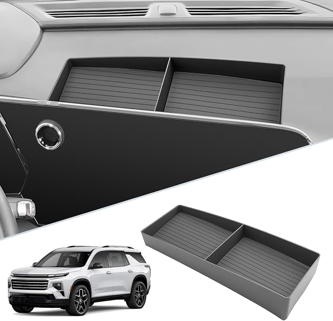 SKTU for 2024 2025 2026 Chevy Traverse Dashboard Organizer 2024 2025 2026 Traverse (LS/LT/Z71/High Country/RS) Dashboard Storage Tray 2024 2025 2026 Chevy Traverse Accessories ABS Durable Tray