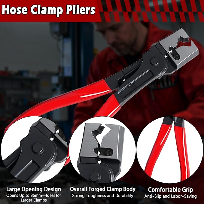 Auto fastener clip removal pliers – Automotive Electrical Tools & Clip removal tool Kit with Hose Clamp Pliers, Wire Terminal Separator, and Car Plug Connector