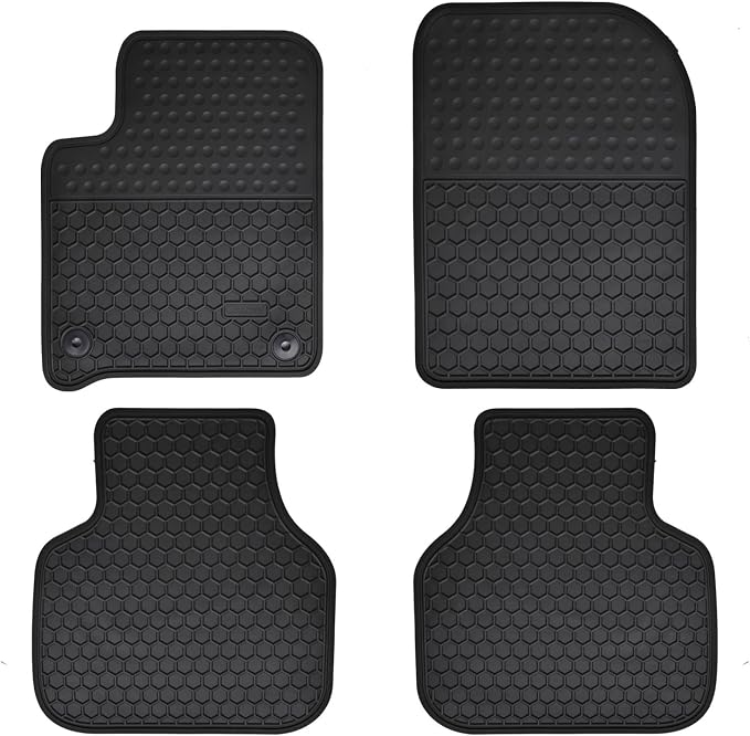 Car Floor Mats Custom Fit for Dodge Journey 2012 2013 2014 2015 2016 2017 2018 2019 2020 Odorless Washable Heavy Duty Rubber (All Weather) Floor Liners Front and Rear Row Set Black