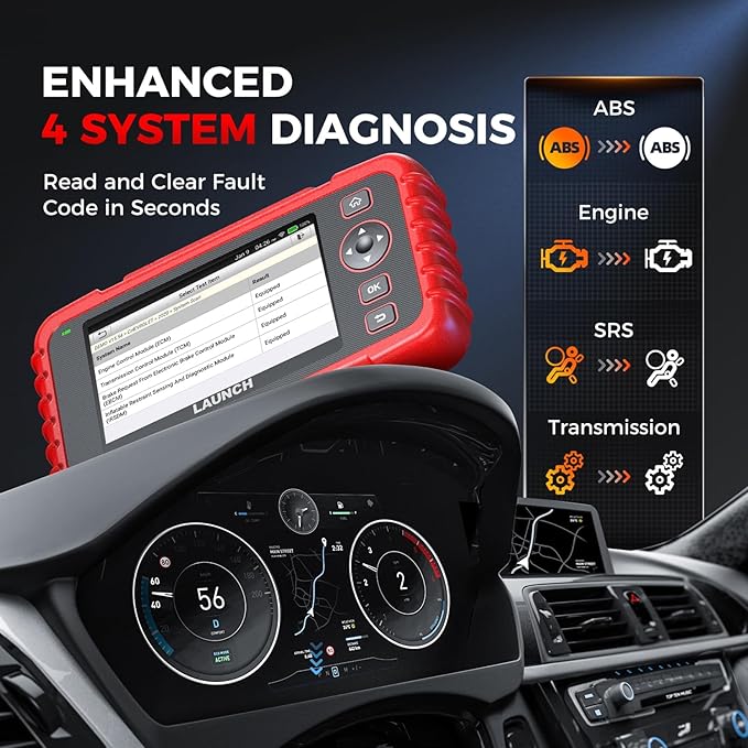 Launch OBD2 Scanner CRP123X Elite V2.0, 2025 Lifetime Free Update Diagnostic Scan Tool Car Engine Code Reader with Oil/Brake/SAS/BMS/D.P.F/ABS Bleeding/Throttle Reset, Auto VIN