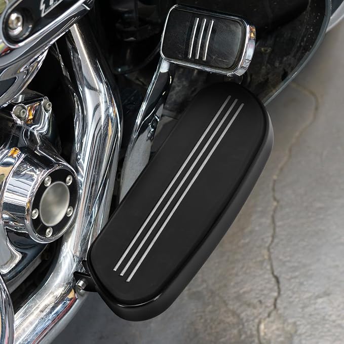 Motorcycle Streamliner Driver Rider Footboard Floorboard Fit for Harley Touring Electra Glide Road Glide Street Glide Road King 1986-2024 Softail 1986-2017 (Black)