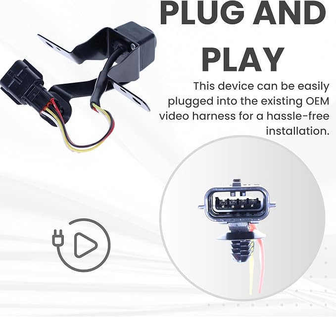 Front View Backup Camera Replaces for 2017-2020 Nissan Rogue | 2017-2019 Nissan Rogue Hybrid OE Part # 284F16FL1A, 284F16FL0A, 284F1-6FL1A, 284F1-6FL0A
