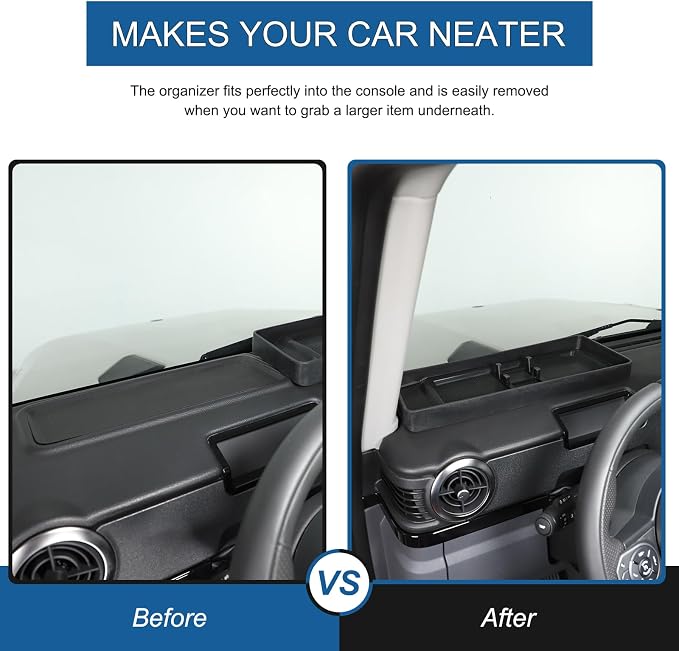 Center Console Dashboard Organizer Compatible with INEOS Grenadier 2020-2025 Accessories Non-Slip Dashboard Tray Dash Storage Box Console Tray Phone Key Organizer Container (Style E)